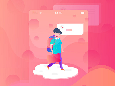 Illustration On Boarding (Exploration) animation charachter design exploration illustration illustrator ui uidesign userinterface ux ux design