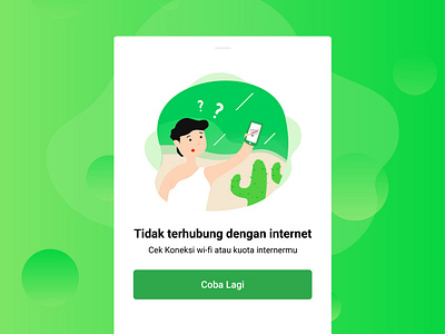 No Internet Connection app charachter design flat illustration illustrator ui uidesign userinterface vector