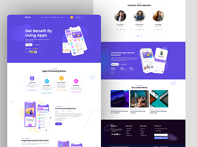 Appie-app landing page by QuomodoSoft on Dribbble