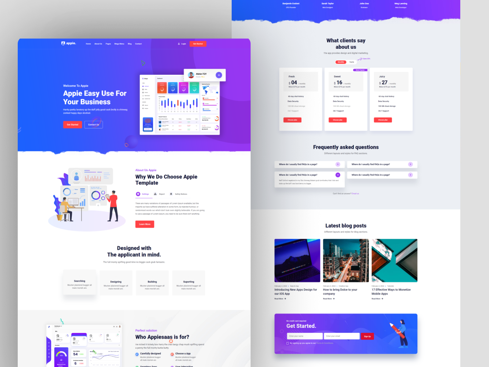 Appie-app landing page by QuomodoSoft on Dribbble