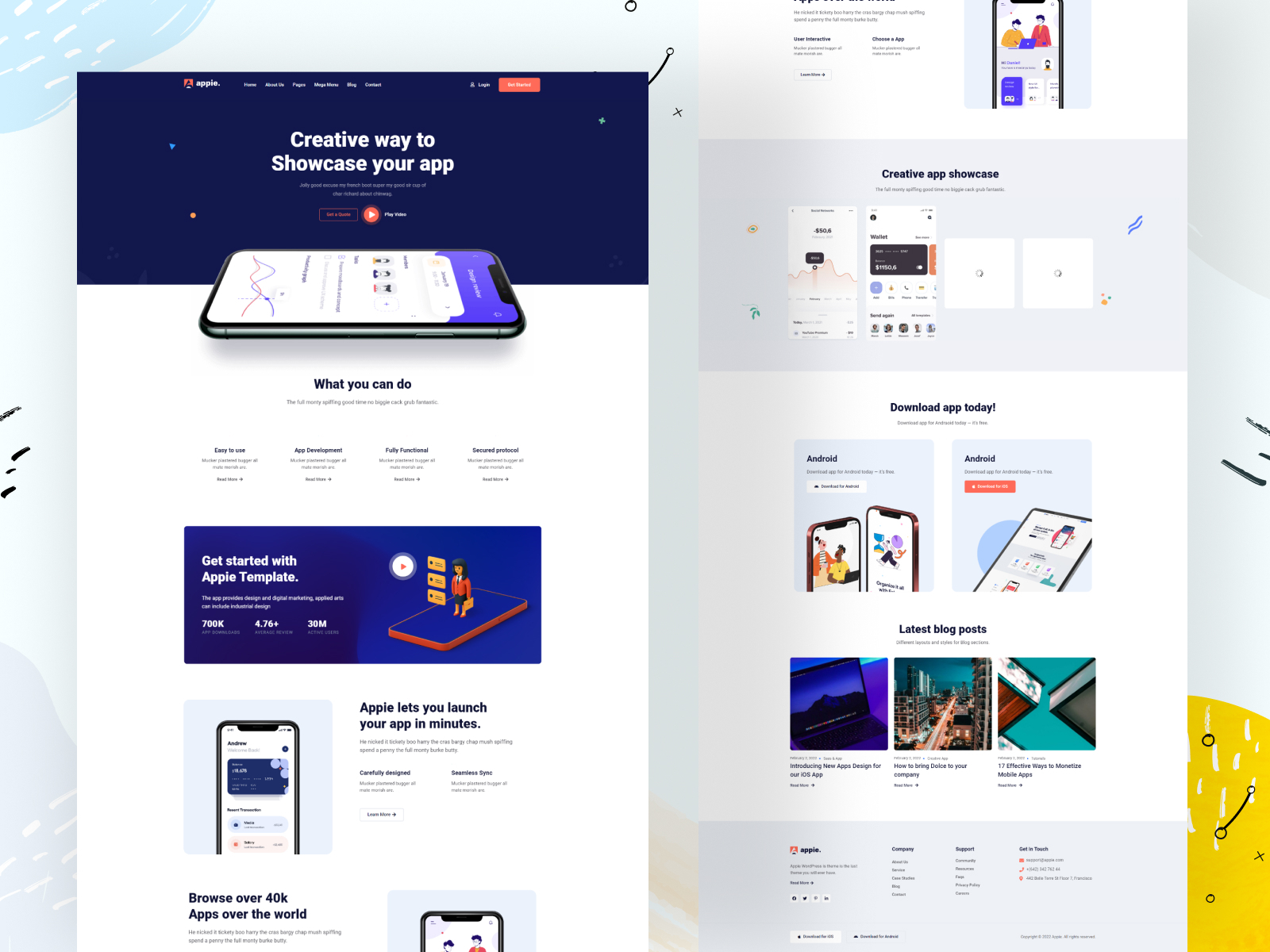 Appie - React App Landing Page by QuomodoSoft on Dribbble