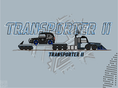 Transporter 2 car illustration transporter truck