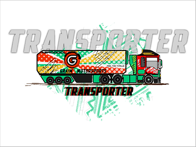 Transporter 1 car illustration transporter truck