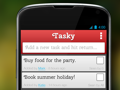 Tasky - Collaborative Task Lists android task tasklist todo