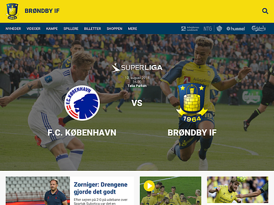 Brøndby IF Website redesign design graphic wed