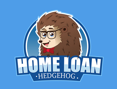 Home Loan Hedgehog cutelogo illustration logo logodesign mascotlogo