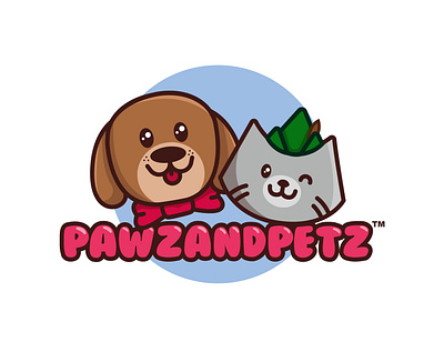 Pawz and Petz "Pets Shop Logo" animal logo cartoon logo commision work cute logo esport logo logo logo design logo toons logogram mascot logo