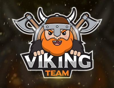 Viking Team "Esport Logo" cartoon logo commision work cutelogo design esportlogo illustration logo logodesign logogram mascotlogo