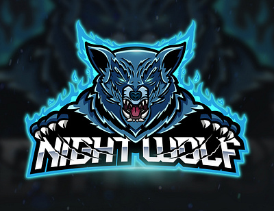 Night Wolf "Esport Logo" animal logo cartoon logo commision work esport logo esportlogo logo logo toons logodesign logogram mascotlogo