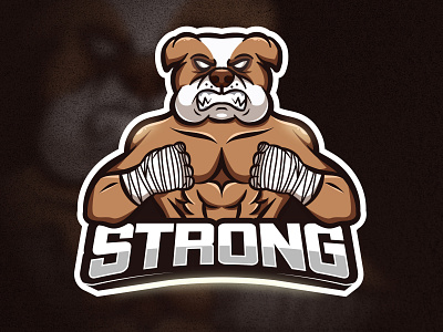 Esport Logo "STRONG" animal logo commision work design esport logo logo logo toons logodesign mascotlogo twitch twitch logo vector