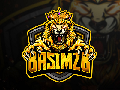 Esport Logo "BASIMZB" branding commision work e sport e sports esport esport logo esportlogo esports esports mascot lion logo logodesign mascotlogo sport sports vector