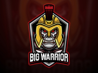 Esport Logo Gorilla + Gladiator Theme "Big Warrior"