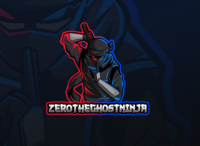 Ninja Esport Logo "Zero The Ghost Ninja" asia commision work esport esportlogo gaminglogo logo logodesign mascotlogo ninja mascot logo design sports