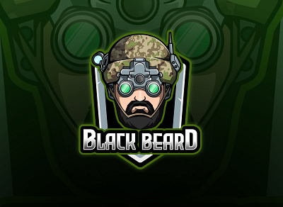 Military Esport Logo "Black Beard" army commision work esport esport logo esportlogo esports logo illustration logo logodesign mascotlogo military vector vectorart