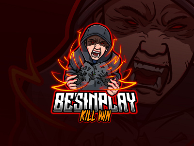 Angry Esport "Besin Play" cartoon logo commision work esport esport logo esportlogo esports esports logo gaminglogo graphic design logo logodesign mascotlogo sport sports logo