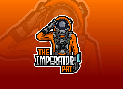 Astronaut Esport Logo "The Imperator Pat" branding cartoon logo commision work design esport esport logo esportlogo illustration logo logodesign logogram mascotlogo vector youtube logo