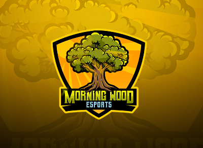 Tree Esport Logo cartoon logo commision work esport esport logo esportlogo logo logodesign mascotlogo tree vector wood yellow