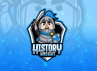 Knight Esport Logo blue cartoon logo commision work cutelogo esport esport logo esportlogo knight knight logo knights logo mascotlogo vector
