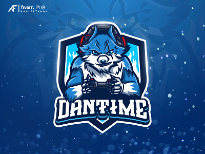 Wolf Mascot Esports Logo animal esports logo animal logo cartoon logo commision work design esport logo esportlogo illustration logo logodesign mascotlogo wolf wolf esports logo wolf logo wolf mascot