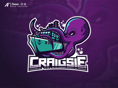 Octopus Esports Logo animal logo cartoon logo commision work design esport logo esportlogo illustration logo logodesign mascotlogo octopus octopus logo