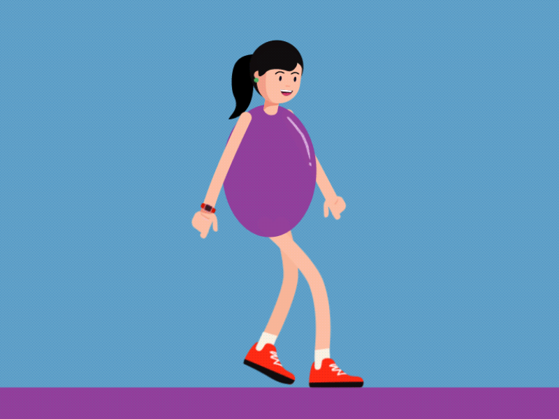 The Grape Girl 🍇 animation cartoon flat design gif illustration instagram looping gif motion graphic people