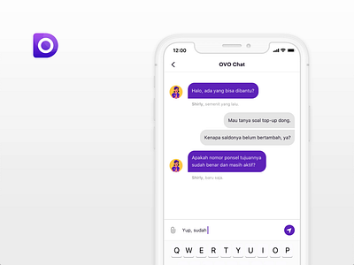 OVO Chat app chat customer service mobile ovo design product design quarantine stayhome
