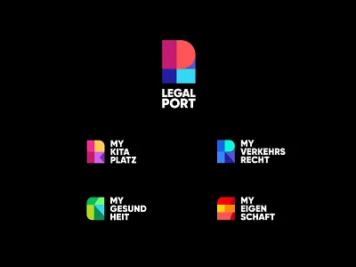 Legal Port branding design graphic design kirichenkodesign letter logo