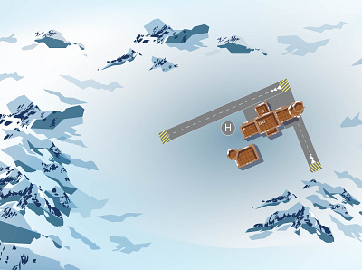 Arctic map 2d game background art concept art environment design illustration vector videogames