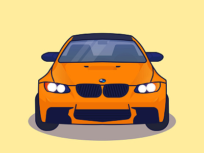 Car flat design illustration bmw car car modern flat design graphicdesign transportation ui uniqe vector