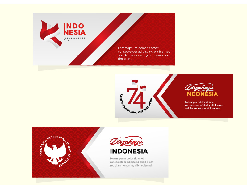 Dirgahayu Indonesia web design vector ui graphic design illustration web banner nkri republik indonesia independence day kemerdekaan dirgahayu independenceday
