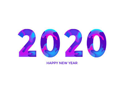 Happy New Year 2020 2020 gradient graphic design happy new year illustration trend vector wish