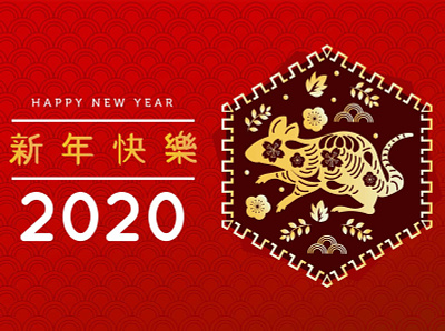 happy chinese new year 2020 chinese flat design graphic design illustration landing page new year rat