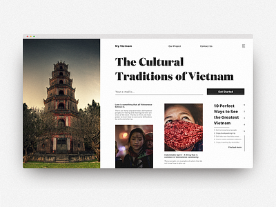 My Vietnam Landing Page landing page ui ui ux design vietnam webdeisgn