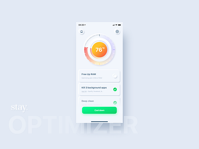 App - Optimizer in Neumorphism