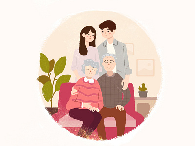 Family Photo illustrator