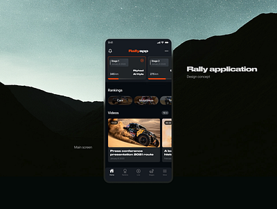 Rally Application application branding design flat illustration ios minimal mobile rally realistic typography ui ux web