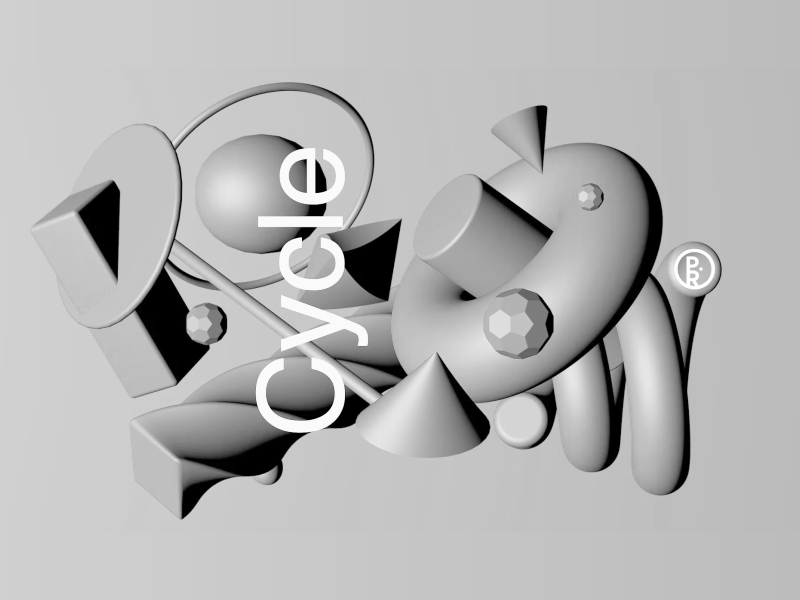 Cycle - Object 3d illustration animation design kinetic motion
