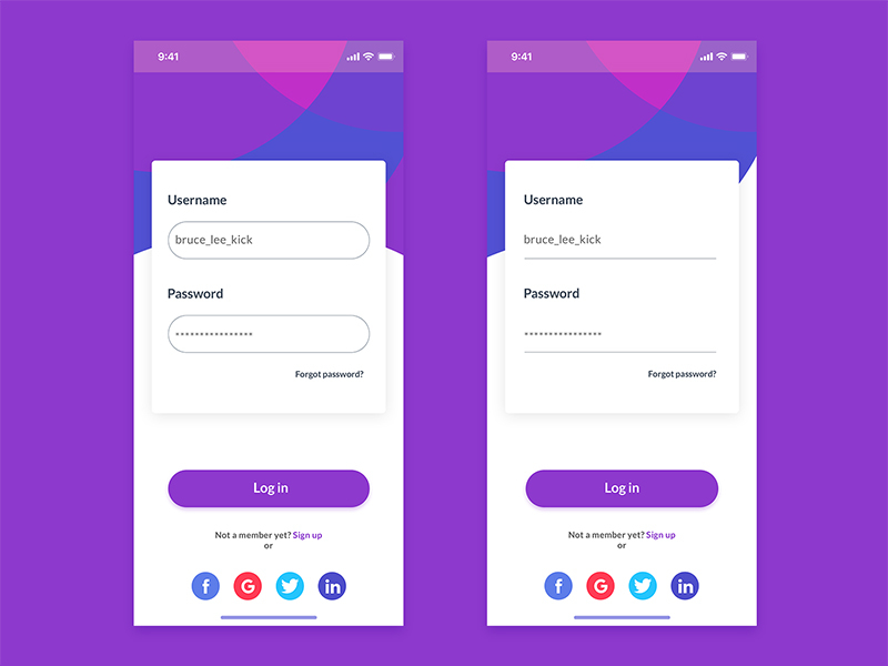 Login by HXming on Dribbble