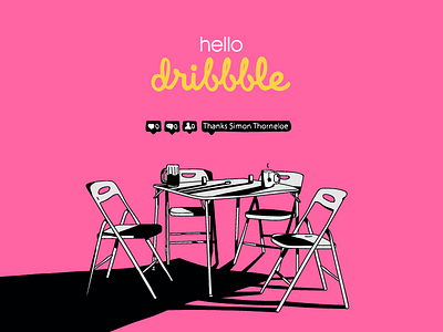 Hello, Dribbble! graphic hello illustration social