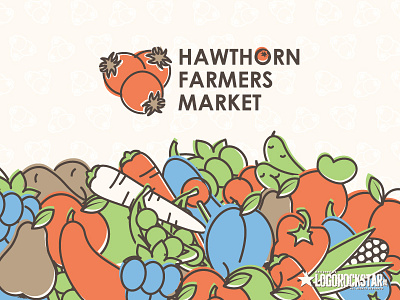 Hawthorn Farmers Market branding eco farmers fruits hawthorn logo market vegetables