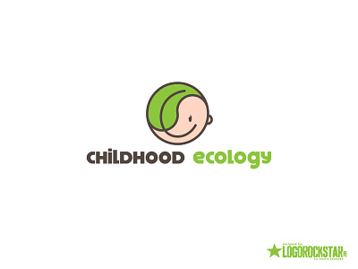 Childhood Ecology logo for André Stern andré stern child ecology face jin jang leaf logo
