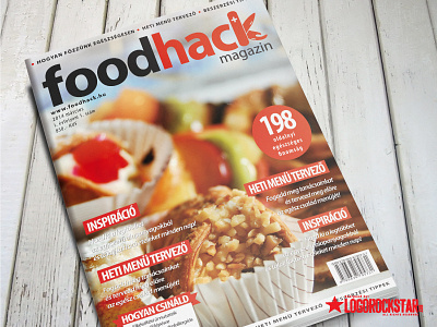 FoodHack logo and magazine cover food knife logo magazine swiss