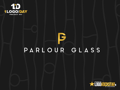 Parlour Glass Artist 1 logo a day project #03 a day fusion glass letters logo parlour pg