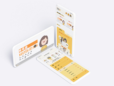 Rakuraku app - Learning Vietnamese for Japanese people app design e learning illustration japanese language mobile ui ux vietnamese