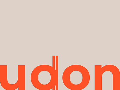 Udon logo concept chopsticks logo udon