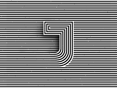 Letter J, 36daysoftype 2020 36days 36daysoftype 36daysoftype j 36daysoftype07 abstract geometry black white geometric abstraction geometrical type graphic design hypnotic kinetic typography letter j lettering logo logotype op art optical illusion striped lines trippy visual effect