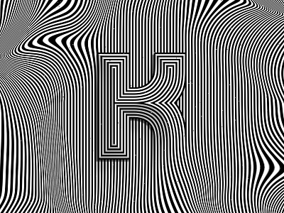 Letter K, 36daysoftype 2020 36days 36daysoftype 36daysoftype k 36daysoftype07 abstract distortion black white geometrical type graphic design hypnotic kinetic typography letter k lettering op art optical illusion psychedelic abstraction striped lines trippy visual effect