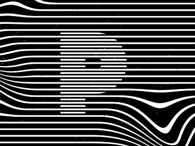 Letter P, 36daysoftype 2020 36days 36daysoftype 36daysoftype p 36daysoftype07 abstract geometry black white geometric abstraction geometrical type graphic design hypnotic kinetic typography letter p op art opart optical illusion striped lines trippy visual effect