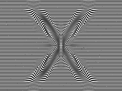 Letter X, 36daysoftype 2020 36days 36daysoftype 36daysoftype x 36daysoftype07 abstract geometry black white geometric abstraction geometrical type graphic design hypnotic kinetic typography letter x op art opart optical illusion striped lines trippy visual effect
