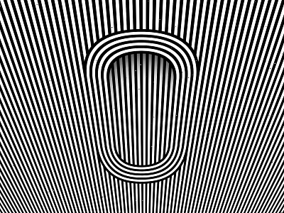Number 0, 36daysoftype 2020 36days 36daysoftype 36daysoftype-0 36daysoftype07 abstract geometry black white geometric abstraction geometrical type graphic design hypnotic kinetic typography letter 0 op art opart optical illusion striped lines trippy number visual effect